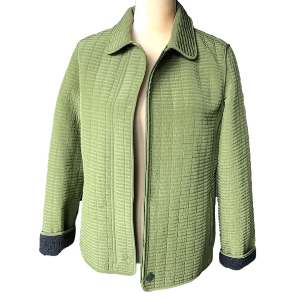 Womens Hilary Radley lime Green Coat with Black Fleece Lining size XS
